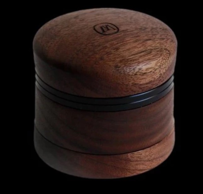 Marley Natural Black Walnut 3-piece Wood Dry-herb Grinder assembled