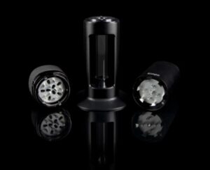 Ming Vape SIMPO Electronic Pre-Roll Grinder Shown Disassembled