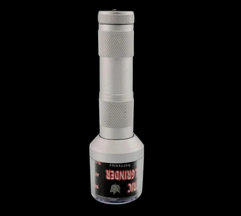 The Chopper is an Automatic Handheld Aluminum Grinder with stainless steel grinding teath.
