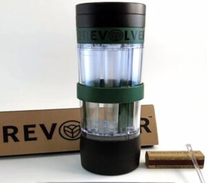 Make your own pre-rolls with the The Revolver - Grinder and Cone Filler.