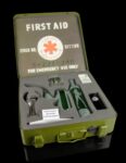 The First-Aid Smoking Kit is securely packaged for transport in battle conditions. Be ready to perform field triage on a moment's notice.