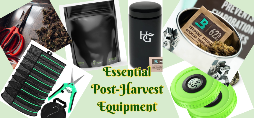 Essential equipment for trimming, drying, curing and storing your cannabis.
