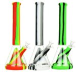 Get yourself a psychedelic Pyramid Perc Striped Silicone & Glass Water Pipe. Join the New Hippie Revolution.