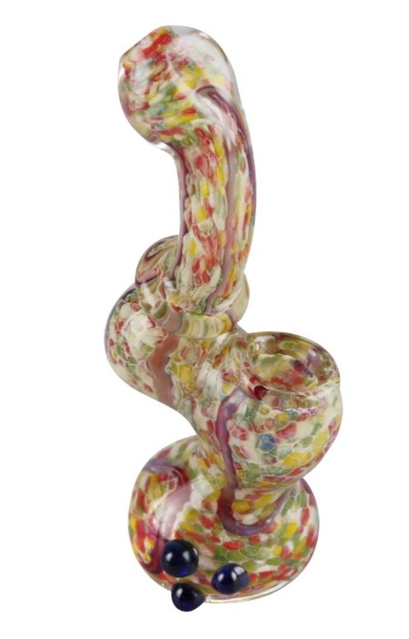 Try this handcrafted, worked, beaded mini bubbler pipe for a whimsical sesh.