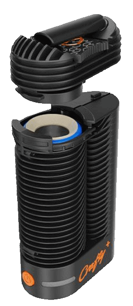 Storz & Bickel Crafty+ (PLUS) portable vaporizer with the top off showing the loading chamber