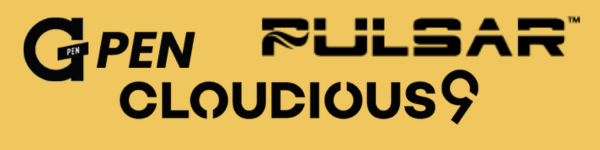 This is a banner for PULSA G-PEN CLOUDIOUS9 dry herb vapes.