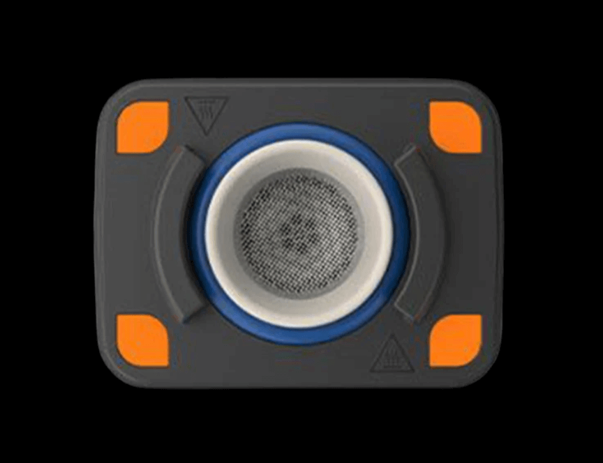Here is a top-down view of the Storz & Bickel Venty portable vaporizer showing the combustion chamber.